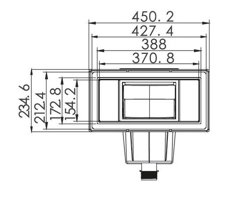 Skimmer Set PREMIUM Breitmaul inkl. 2x Einlaufdüse, 2x Mauerdurchführung I sand
