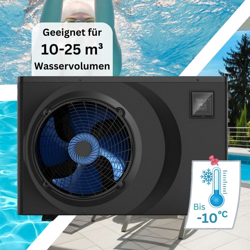 Pool Wärmepumpe AquaForte Full Inverter 5,5 kW | bis 25 m³ I Heizen und Kühlen