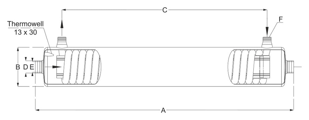 Pool Heizung Wärmetauscher Dapra-HWT-VA 93 I Edelstahl V4A I 133 kW