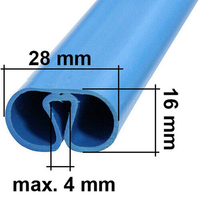 Pool Handlauf Set SPLASHER für Ovalpool 737 x 360 cm I blau