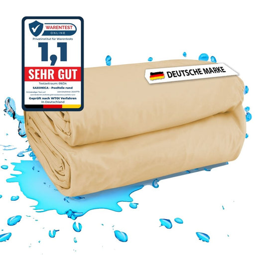 Poolfolie Rund Pool I 450 x 150 cm I 0,8 mm I sandfarben I Rundbecken Rundpool
