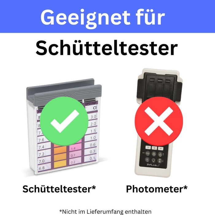 30x pH-Wert (Phenol Red) | 30x DPD No°4 (Aktivsauerstoff Rapid) Test-Tabletten für Schütteltester