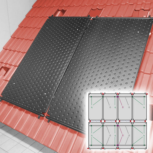 SET Solar Schwimmbadabsorber HelioPool® L I 4 x 2 Stk senkrecht I 17,76 qm I bis 60 cbm Wasservolumen