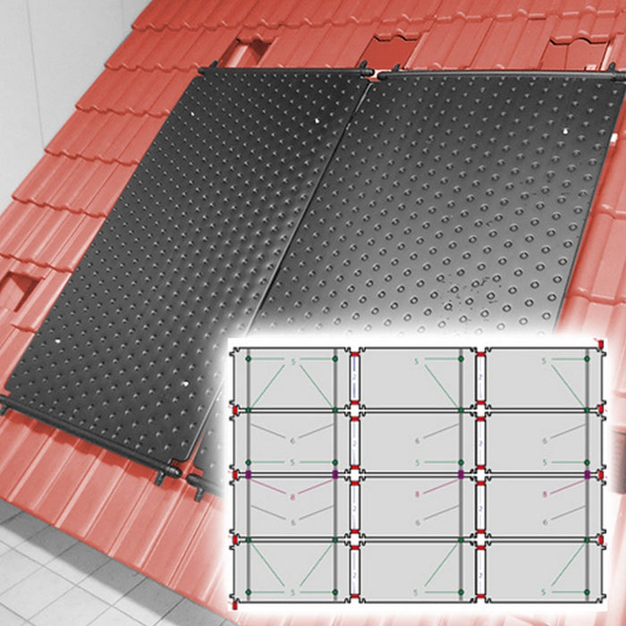 SET Solar Schwimmbadabsorber HelioPool® L I 3 x 4 Stk waagerecht I 26,64 qm I bis 89 cbm Wasservolumen