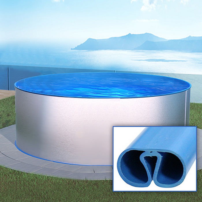 Rund Pool Ø 450 x 120 cm I Grund SET I Poolfolie blau 0,5 mm I Splasher Handlauf