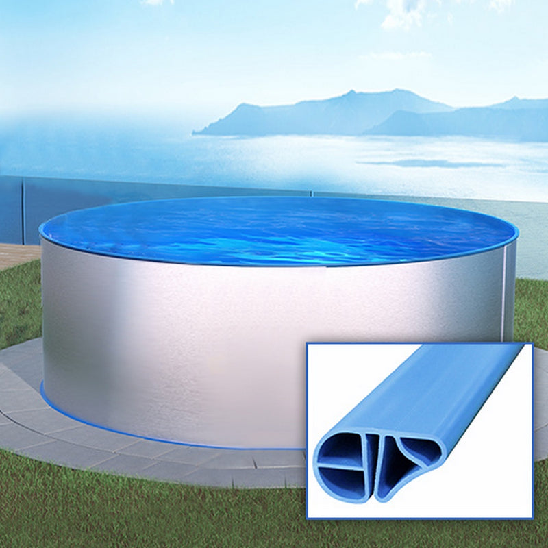 Rund Pool Ø 450 x 120 cm I Grund SET I Poolfolie blau 0,8 mm I Basic Handlauf
