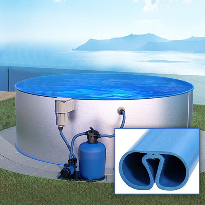 Rund Pool Ø 500 x 120 cm I STARTER SET I Poolfolie blau 0,5 mm I Filteranlage I SPLASHER Handlauf