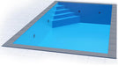 Poolfolie für Rechteckpool mit Treppe OBLIQUE I 600 x 300 x 150 cm I 0,8 mm I blau