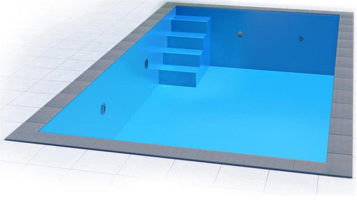 Poolfolie für Rechteckpool mit Treppe VARIOFIT 58 I 800 x 400 x 150 cm I 0,8 mm I blau