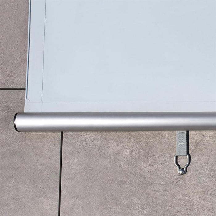 Poolabdeckung Stangenabdeckung STANDARD 800 x 400 cm I hellgrau I Keder