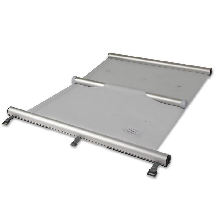 Poolabdeckung Stangenabdeckung STANDARD 800 x 400 cm I hellgrau I Keder