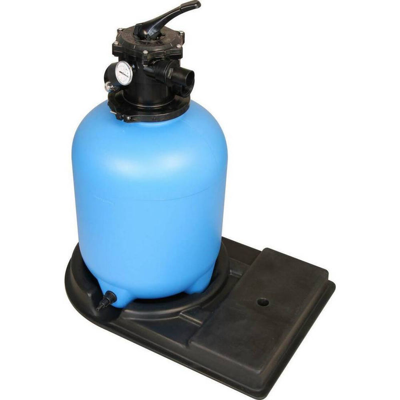 Filterkessel Trend Top Ø 300 mm I 6-Wege-Ventil I Filterpalette I ohne Pumpe I blau