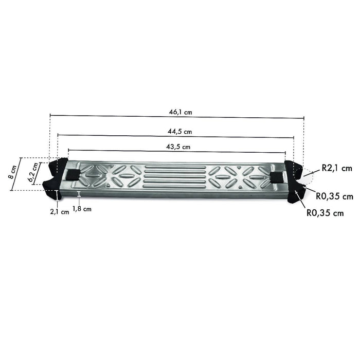 Stufe zu Einbauleiter Edelstahl V2A I Ersatzstufe 1 Stück