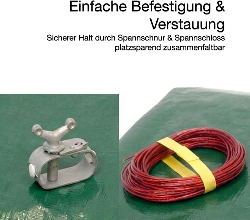 Welo Überwinterungs-Set Rundpool Ø 350 cm Poolabdeckung mit Poolkissen I 90 g