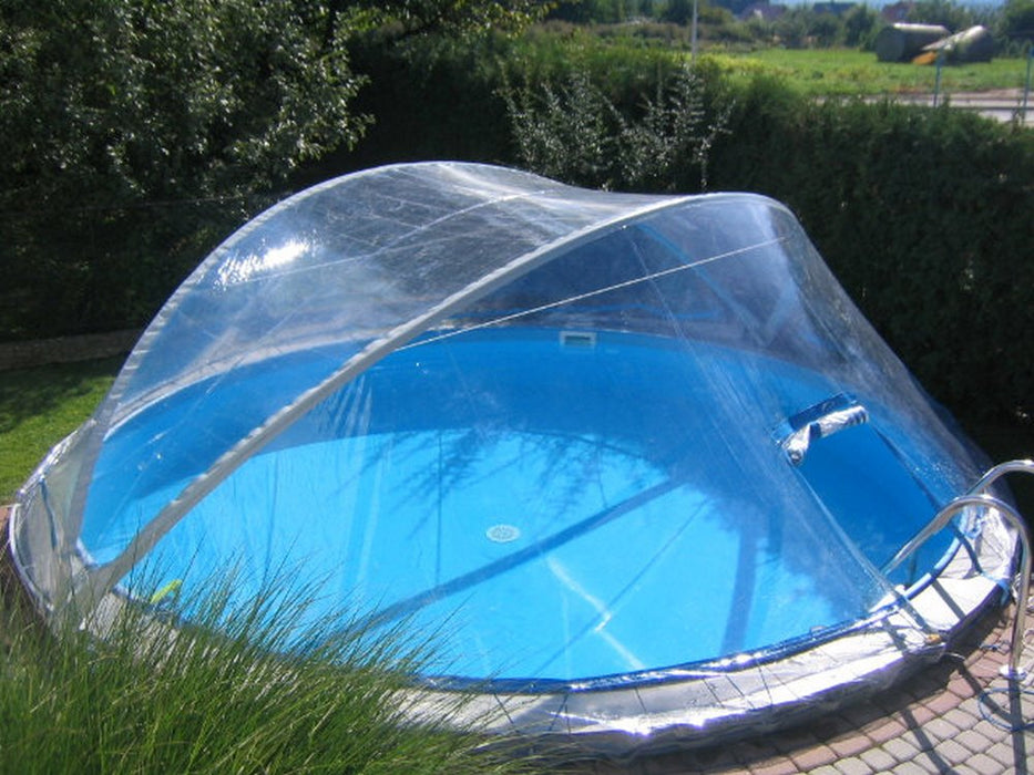 Cabrio Dome 737 x 360 cm I Oval Pool Überdachung