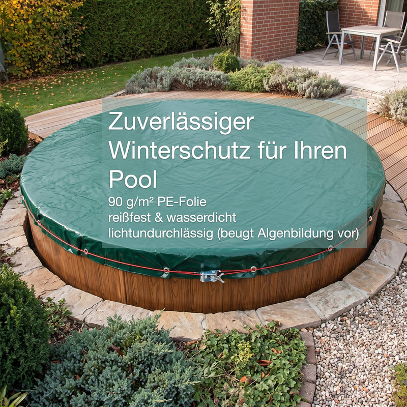 Poolabdeckung Rundpool 500 cm I 90g I winterfest