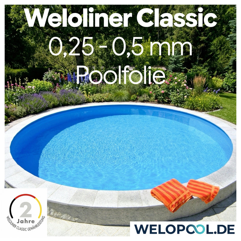 Poolfolie Rundpool 500 x 120 cm I 0,5 mm I blau I OB
