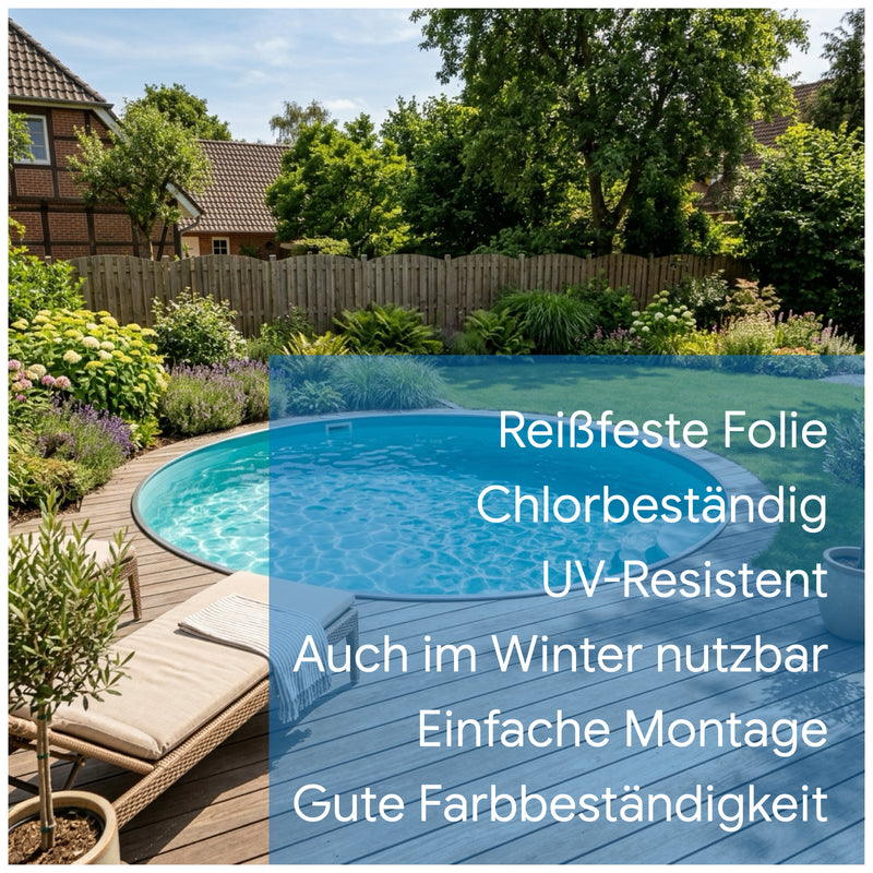 Poolfolie Rundpool 500 x 120 cm I 0,5 mm I blau I OB