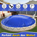 Aufblasbare Poolabdeckung Achtformpool 540 x 350 cm I Achtform Pool 5,4 x 3,5 m I blau (RAL5002) I mit Gummiseil