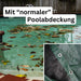 Aufblasbare Poolabdeckung Achtformpool 625 x 360 cm I Achtform Pool 6,25 x 3,6 m I grau (RAL7038) I mit Gummiseil