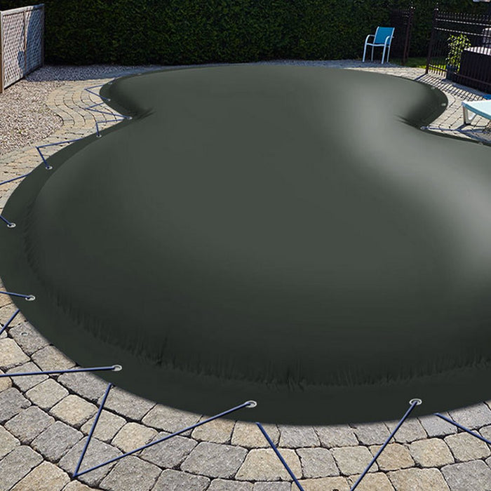 Aufblasbare Poolabdeckung Achtformpool 920 x 600 cm I Achtform 9,2 x 6 m I anthrazit (RAL7016)