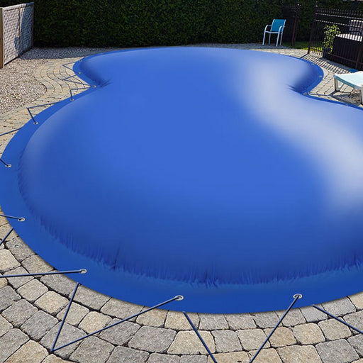 Aufblasbare Poolabdeckung Achtformpool 920 x 600 cm I Achtform Pool 9,2 x 6 m I blau