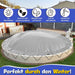 Aufblasbare Poolabdeckung Ovalpool 1000 x 500 cm I Oval Pool 10 x 5 m I grau (RAL7038) I mit Gummiseil