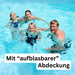 Aufblasbare Poolabdeckung Ovalpool 916 x 460 cm I Oval Pool 9,16 x 3,6 m I blau (RAL5002) I mit Gummiseil