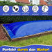 Aufblasbare Poolabdeckung Rechteckpool 500 x 300 cm I Rechteck Pool 5 x 3 m I blau (RAL5002) I mit Gummiseil