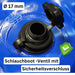 Aufblasbare Poolabdeckung Rundpool Ø 200 cm I Rund Pool 2 m I blau (RAL5002) I mit Gummiseil