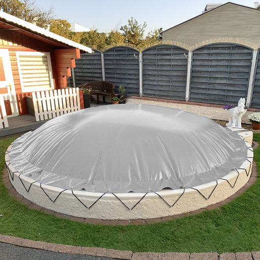 pool zelt rund 360 Aufblasbare Poolabdeckung Rundpool Ø 360 cm I Rund Pool 3,6 m I grau