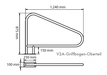 Pool Griffbogen/Treppenhandlauf aus V2A-Edelstahl poliert