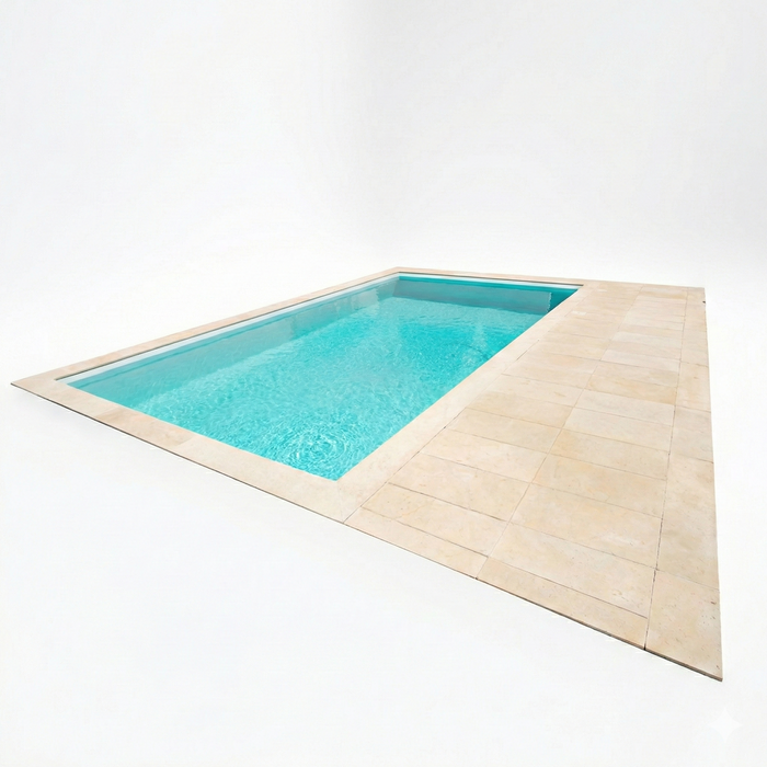 Rechteck Pool 600 x 300 x 150 cm EPS 30 I Grund-Set I inkl.Vlies und Poolfolie blau I ausgebildete Ecken