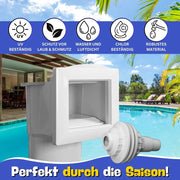 Skimmer Set BASIC mit Einlaufdüse 2" I Schlauchanschluss 38 mm I weiß