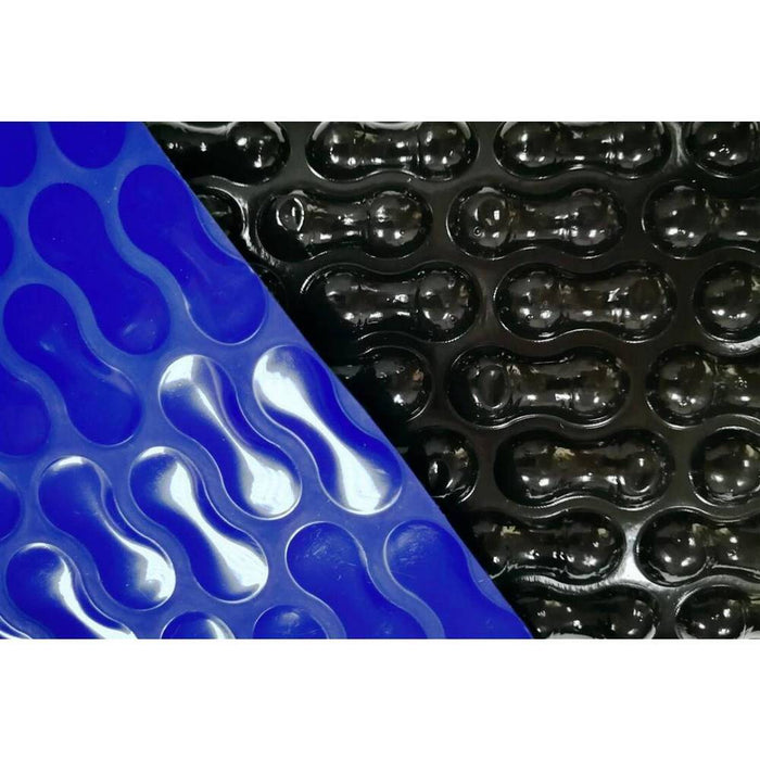 Solarfolie Geo Bubble I Rund Pool Ø 350 cm I 400 µ | blau/schwarz