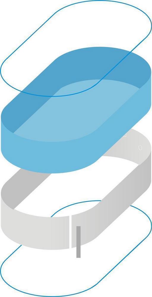 Oval Pool 530 x 320 x 120 cm I ALL IN ONE SET I Poolfolie blau 0,8 mm I Zubehör I BASIC Handlauf
