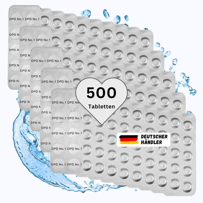 500 Test-Tabletten DPD No°1 freies Chlor für elektrische Tester Photometer TM