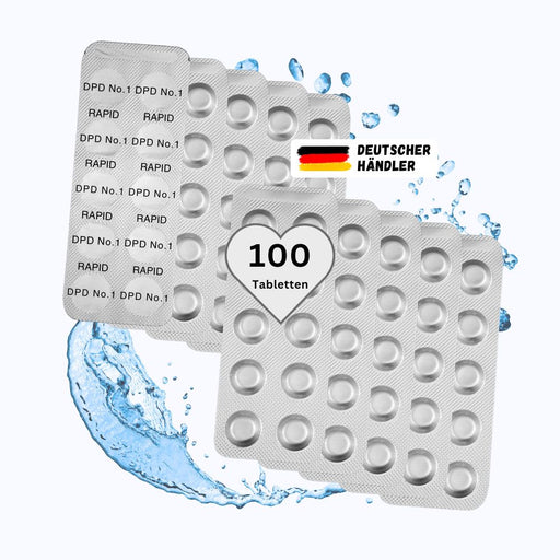 100 Test-Tabletten DPD No°1 freies Chlor Rapid für Schütteltester