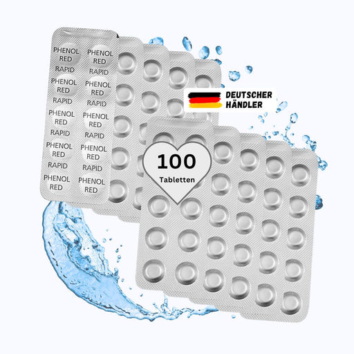 100 Test-Tabletten pH-Wert Phenol Red Rapid für Schütteltester