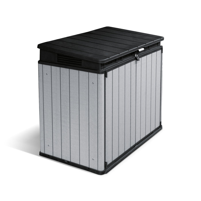Pool Technikbox Sona ohne Inhalt I Holzoptik grau I unmontiert